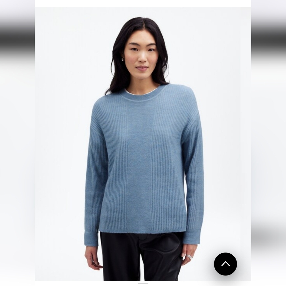 NWT Madewell Ribbed Alpaca-Blend Crewneck Sweater